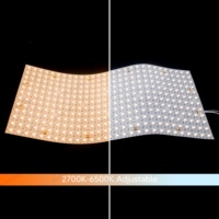 Plaque lumineuse LED flexible carrée personnalisable, bicolore CCT 2700K-6500K, avec contrôle Wi-Fi et application, compatible pour atelier intérieur
