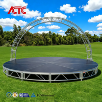 Plateforme de scène modulaire portable en alliage d'aluminium et contreplaqué à prix abordable avec installation rapide