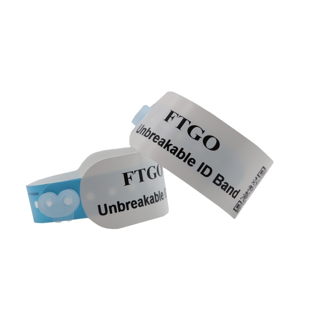 FTGO High Quality Medical Adult Identification Durable Waterproof Material Logo Custom Silicone Bracelet With Buckle