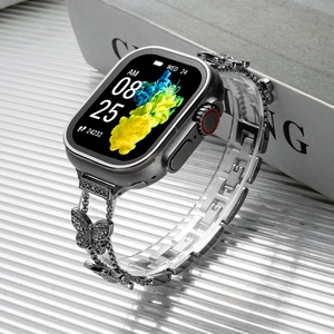 SouljewelFashion <span class=keywords><strong>Bracelet</strong></span> de montre en métal avec papillon en cristal, compatible avec <span class=keywords><strong>Apple</strong></span> <span class=keywords><strong>Watch</strong></span>, <span class=keywords><strong>bracelet</strong></span> élégant pour femme - Product Image 6