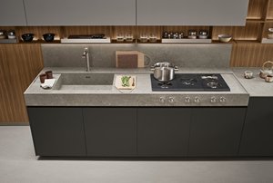 Gabinetes de Cocina Modernos de Diseño Song, Puertas de Madera Sólida, Paneles de MDF, Acabado Gris Oscuro, Superficie Fácil de Limpiar, Diseño de Lujo, Garantía de 5 Años - Product Image 5
