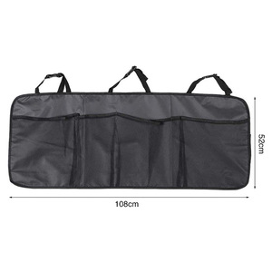 Bolsa organizadora para maletero de coche, tela Oxford 3L, 4-7 compartimentos, almacenamiento colgante negro para uso en el asiento trasero - Product Image 2