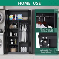 Armoire vestiaire autoportante en acier à double porte, idéale pour le bureau, la maison, l'école, la salle de sport et les services incendie - Offre Spéciale