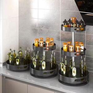 Support à <span class=keywords><strong>épices</strong></span> en métal rotatif à 2 niveaux à 360 degrés Organisateur Lazy Susan Turntable <span class=keywords><strong>pour</strong></span> comptoir Accessoires de cuisine Support de rangement - Product Image 4
