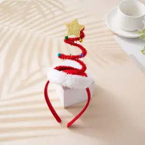 Nouveau bandeau de noël mignon chapeau de noël accessoires de cheveux fête de vacances boule de poils couvre-chef décoratif