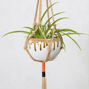 <span class=keywords><strong>Macramé</strong></span> plante <span class=keywords><strong>pot</strong></span> tenture murale décor artisanat décor à la maison <span class=keywords><strong>macramé</strong></span> plante cintres boho jardin décor - Product Image 4