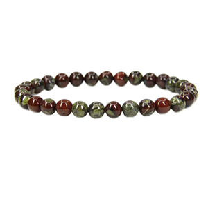Natural Stone Beaded <b>Bracelet</b> Round <b>Red</b> Green Ball Classic Style Unisex Jewelry - Product Image 1