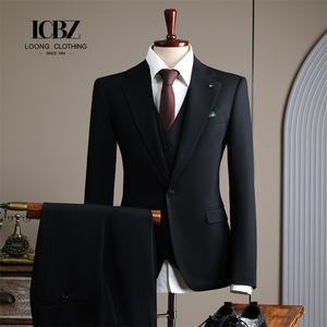 Costumes pour hommes haut de gamme tenue formelle sophistiqué coupe ajustée gentleman affaires décontracté costumes professionnels pour les mariages mariés - Product Image 5