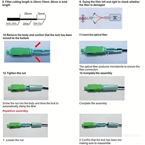 Conector Rápido de Fibra Óptica SC UPC OPT-FC0D SC/APC de 3.0mm con Bloqueo Automático para México - Product Image 6