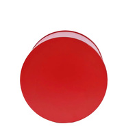 2025 boîte d'emballage cadeau cylindrique en métal rouge personnalisé avec couvercles estampage en or pour décor de jardin de noël et cadeaux