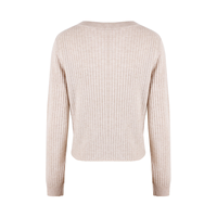 Nouveau pull en tricot beige à manches longues, pantalon long, col rond, pull en laine mérinos ample, ensemble de pull en tricot