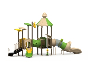 Équipement de terrain de jeu extérieur en plastique sur le thème de la nature pour parcs, communautés et écoles maternelles, certifié ASTM F1487, membre IPEMA - Product Image 2