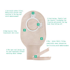 CELECARE цветной мешок, горячая Распродажа, двухкомпонентный бежевый цвет, разные размеры, сушилка для остомии, мешок для остомии Po - Product Image 2