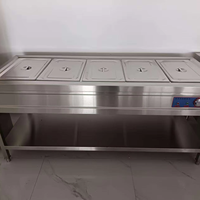 Réchaud alimentaire commercial en acier inoxydable avec contrôle de température réglable, adapté aux services de restauration hôtelière et de restauration en restaurant.