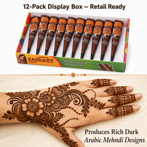Cône de henné instantané imperméable à marque privée pour tatouages corporels de mariée Mehndi – Fournitures en gros - Product Image 4