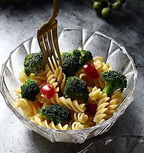 Bol à salade rond <span class=keywords><strong>en</strong></span> <span class=keywords><strong>verre</strong></span> transparent avec <span class=keywords><strong>petit</strong></span> motif diamant, idéal pour la cuisine et la restauration, parfait pour les salades et la pâtisserie - Product Image 6