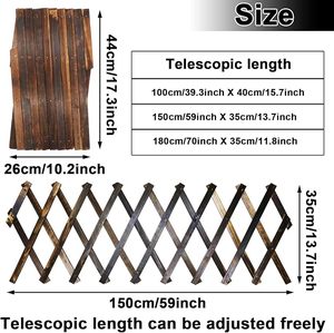 Panneaux de clôture en <span class=keywords><strong>treillis</strong></span> en <span class=keywords><strong>bois</strong></span> extensibles de 13.7x59 pouces, cadre en <span class=keywords><strong>treillis</strong></span> décoratif <span class=keywords><strong>pour</strong></span> plantes grimpantes, portes en <span class=keywords><strong>treillis</strong></span> de lierre. - Product Image 2