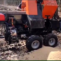 Processeur de bois de chauffage à essence 20 pouces, capacité de 45 tonnes pour moteur GX630, couteau de fendage à 6 voies, moteur à engrenages, 10,5 pieds