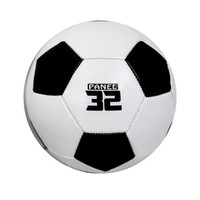 Ballon de football en PVC vierge pour impression de logo, 32 panneaux cousus à la machine, utilisation promotionnelle, personnalisable