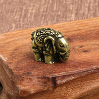 BECORA Petit Porte-encens en Laiton Antique en Forme d'Éléphant, Support Décoratif Mignon pour l'Aromathérapie, Méditation, Yoga, Durable