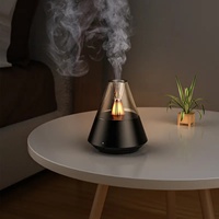Difusor de Aroma Ultrasónico USB Portátil, Difusor de Aroma Eléctrico con Simulación de Lava Volcánica para Yoga y Relajación en el Hogar, Humidificador