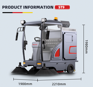 רכבת סוללה חשמלית מותאמת אישית על כביש שואב אבק מכונת ניקוי רחוב מכונת מטאטא - Product Image 3