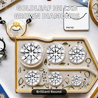 Diamants ronds brillants cultivés en laboratoire CVD/HPHT certifiés IGI, 0,3-3 carats, couleur E, clarté VS1, pour la fabrication de bijoux, origine (IN)