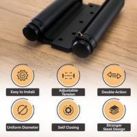 Charnières à ressort à double action, charnières de porte à fermeture automatique en acier inoxydable pour l'intérieur/l'extérieur, y compris les goupilles et les vis