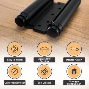 Đôi hành động mùa xuân bản lề, thép không gỉ tự đóng cửa bản lề cho trong nhà/ngoài trời bao gồm cả chân và ốc vít - Product Image 2