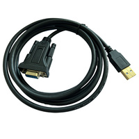 Kabel Konverter Adaptor USB Serial Female, Konduktor Tembaga Murni, Selubung PVC, Pelindung Anyaman, Konektor Male/Female untuk Komputer