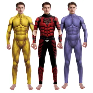 NADANBAO New Design Full Printed Jumpsuit Men Anime Cosplay Costume Halloween Costume Adult Muscle Costume