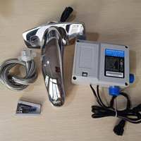 Robinet de lavabo moderne sans contact HY-109A en laiton chromé avec noyau de valve en céramique, robinet à capteur automatique IR