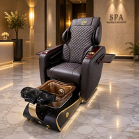 Fauteuil de pédicure professionnel de luxe au design unique, avec bain de pieds électrique à remous et vibrations, pour salon de manucure et spa européen