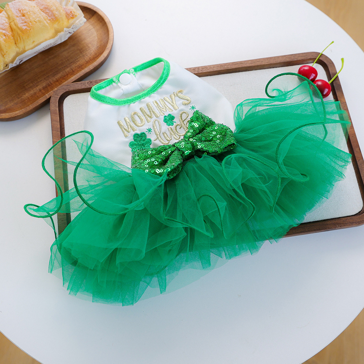 Bianco e verde - Gonna a sbuffo Lucky Spirit