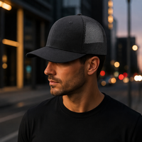 Casquette Trucker Unisexe Premium Vintage en Twill avec Maille Respirante et Visière Structurée – Casquette de Baseball Vierge pour Sports de Plein Air et Streetwear