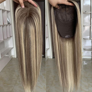 Postizo de Cabello Humano con Base de Seda para Mujer, Toupee Judío con Base de Seda para Cabello Fino - Product Image 1