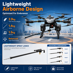 Lancia Spray d'Acqua Compatibile con Drone SQ100 FlyCart 100, Sistema Antincendio Aereo ad Alta Pressione <span class=keywords><strong>2</strong></span>.5MPa, Raggio Operativo Massimo 70m - Product Image 4