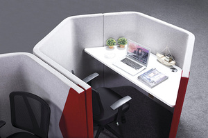 现代织物高背六角形隔音私人聊天小空间沙发 - Product Image 4