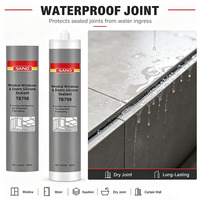 Scellant silicone neutre SANVO 300ml, résistant aux intempéries, imperméable, pour fenêtres, portes, verre, construction, menuiserie, emballage