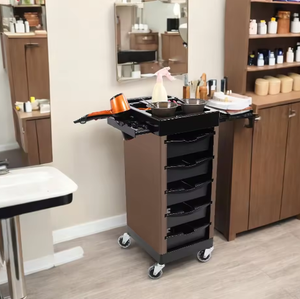 Rolling Hair Salon <b>Trolley</b> Cart with 5 Drawers, Mobile Beauty Salon Storage Organizer Cart for Barber Shop Spa - Product Image 2