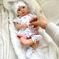 Poupée réaliste en silicone de 18 pouces, LouLou fille/garçon, avec yeux ouverts, fonction de boisson et d'humidification, pour l'apprentissage des soins aux bébés