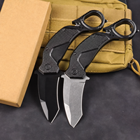 Couteau pliant en acier Nightmare 8Cr13MoV, manche en aluminium, double verrouillage de sécurité, couteau de poche tactique, outil de survie et de sauvetage EDC pour le camping