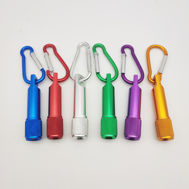 Mini LED Flashlight Aluminum Alloy Torch Flashlights With Keyring KeyChain for Gift