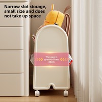 Étagère à livres illustrés de style dessin animé pour enfants, chariot de rangement mobile multi-niveaux pour la maison, pour ranger sacs à dos et articles, durable