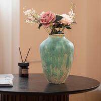 Vase en céramique à effet de peinture à l'huile moderne, vase hydroponique pour fleurs, pour table