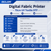 Imprimante textile numérique 70 cm UV DTF spéciale textile UV DTF pour l'impression d'étiquettes en cristal, de bouteilles et de cadeaux