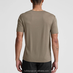 Tùy Chỉnh Nhanh Chóng Khô Mỏng Phù Hợp Với Trống Phòng Tập Thể Dục Tập Thể Dục Tập Thể Dục Người Đàn Ông Thể Thao Áo Thun Ngắn Tay Áo Đồng Bằng T Áo Sơ Mi Crew Cổ Merino Len T-Shirts - Product Image 2