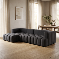 Ensemble de canapés modulaires de style simple et moderne, design en forme de L, rembourrage en éponge, écologique, doux et confortable pour la maison et l'hôtel