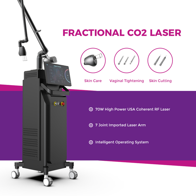 Newest Beauty-Laser-Equipment Fractional CO2 Laser Machine 10600nm Air Cooling High Strength for Clinic Salon