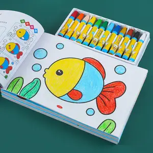 Özel toptan baskı çizim karikatür çocuklar boyama kitapları kopya çizim doodling kitap